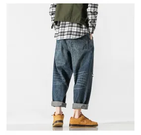AK Straight-Cut Pile Jeans Men