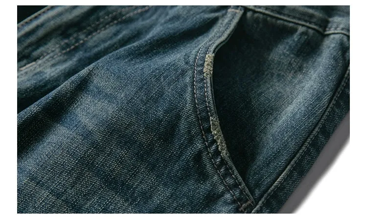 AK Straight-Cut Pile Jeans Men