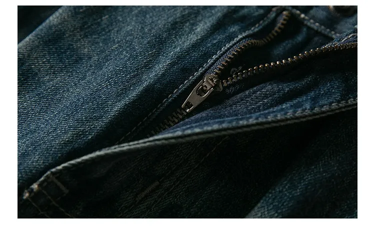 AK Straight-Cut Pile Jeans Men