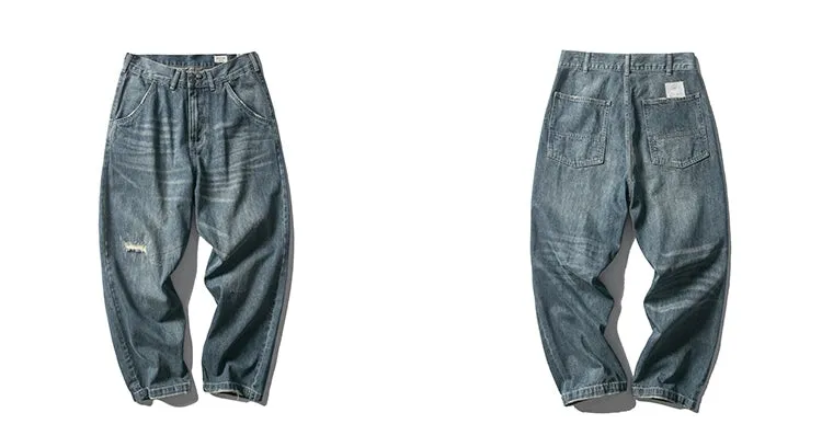 AK Straight-Cut Pile Jeans Men