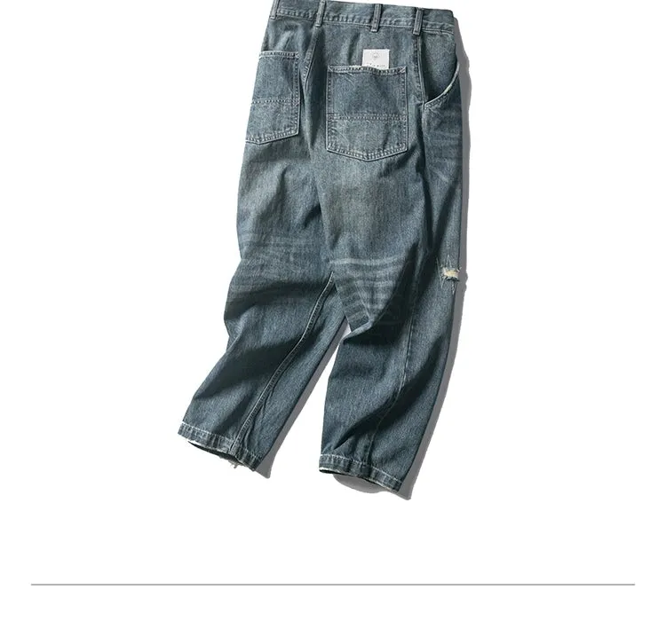 AK Straight-Cut Pile Jeans Men