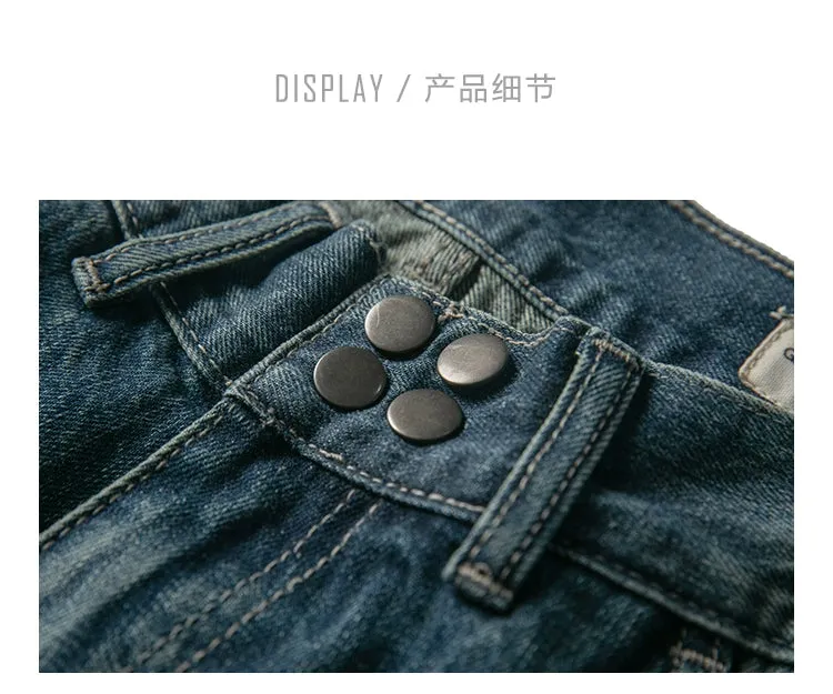 AK Straight-Cut Pile Jeans Men