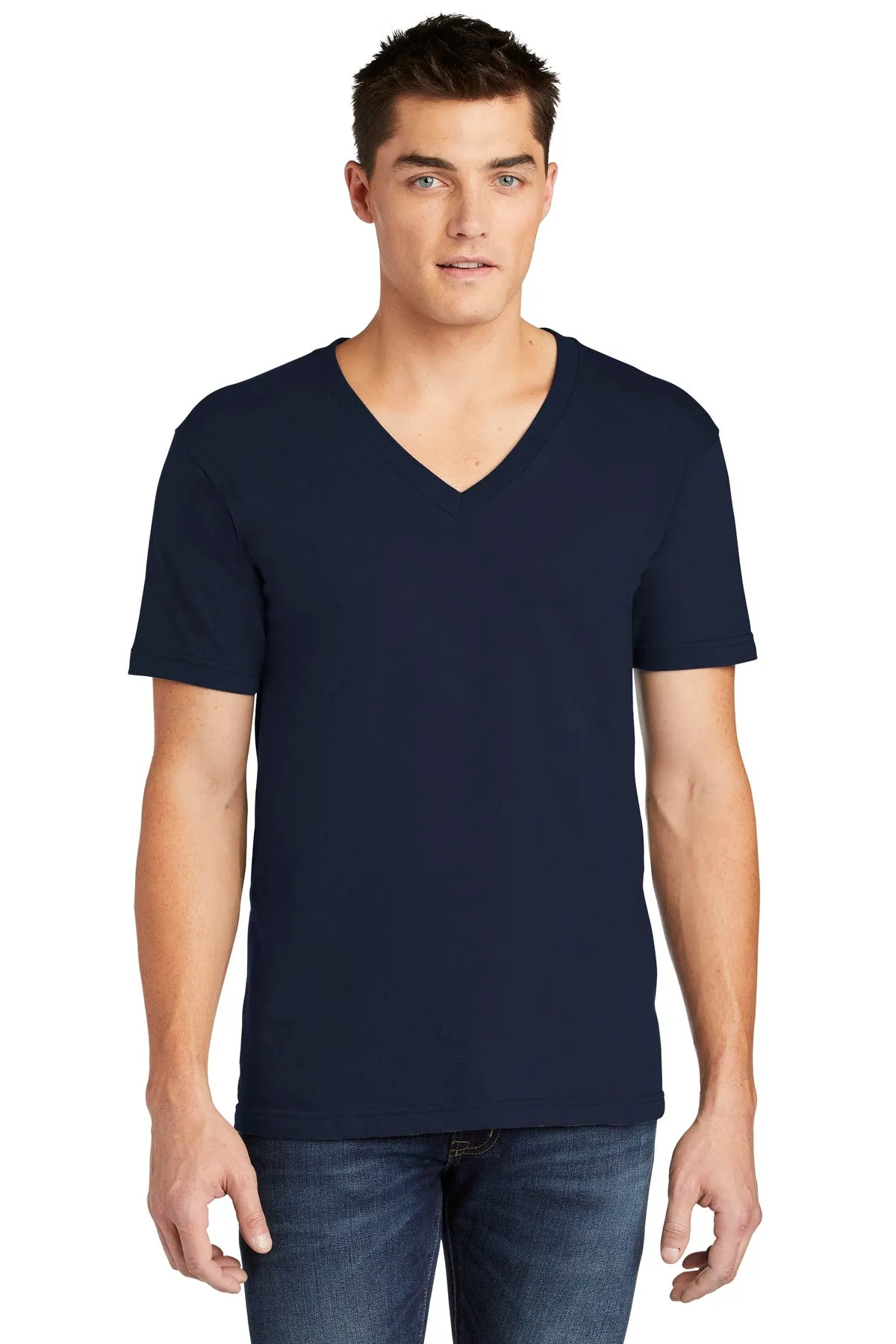 American Apparel  Fine Jersey V-Neck T-Shirt 2456W