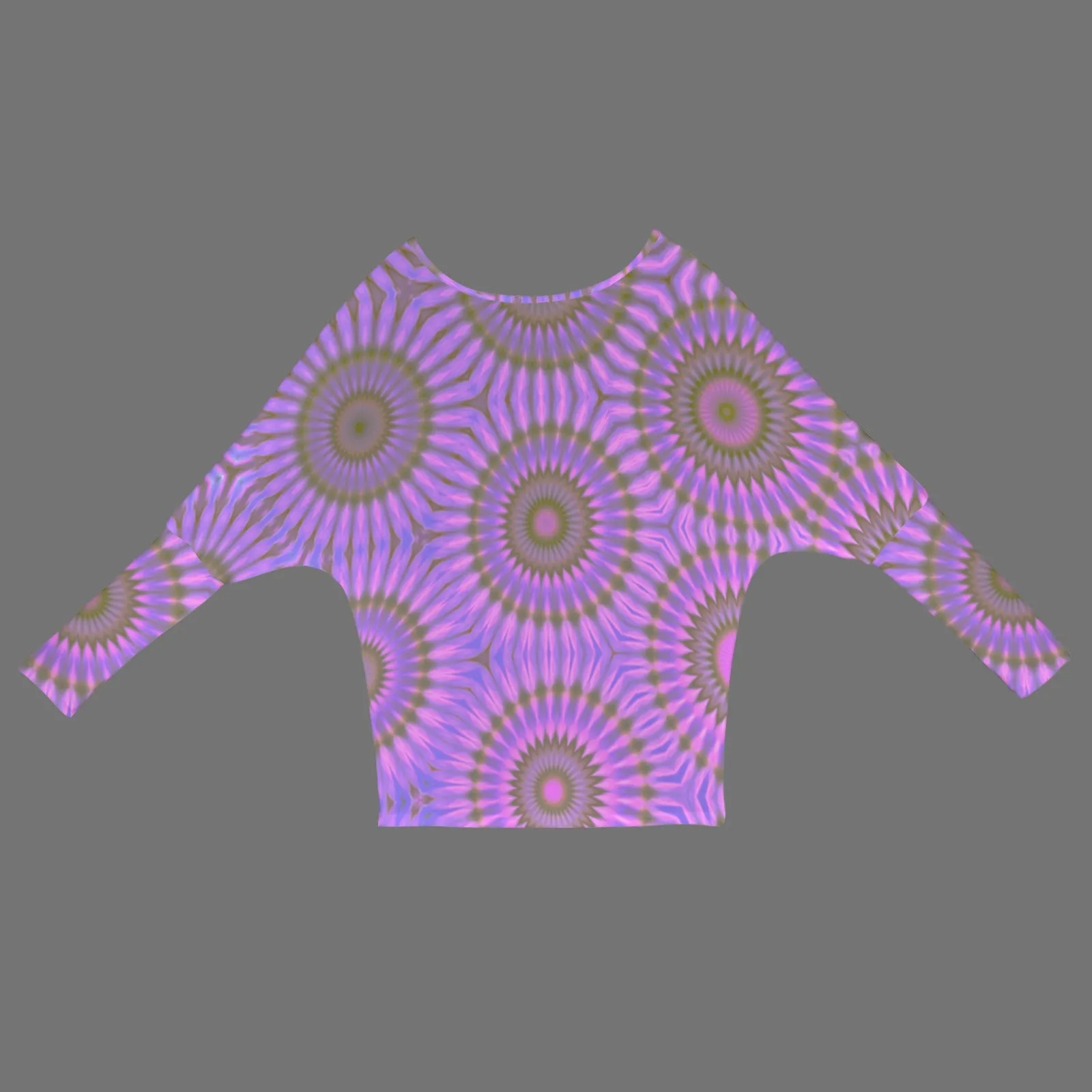 Batwing Long Sleeve Sweater Iridescent Sunset Purple