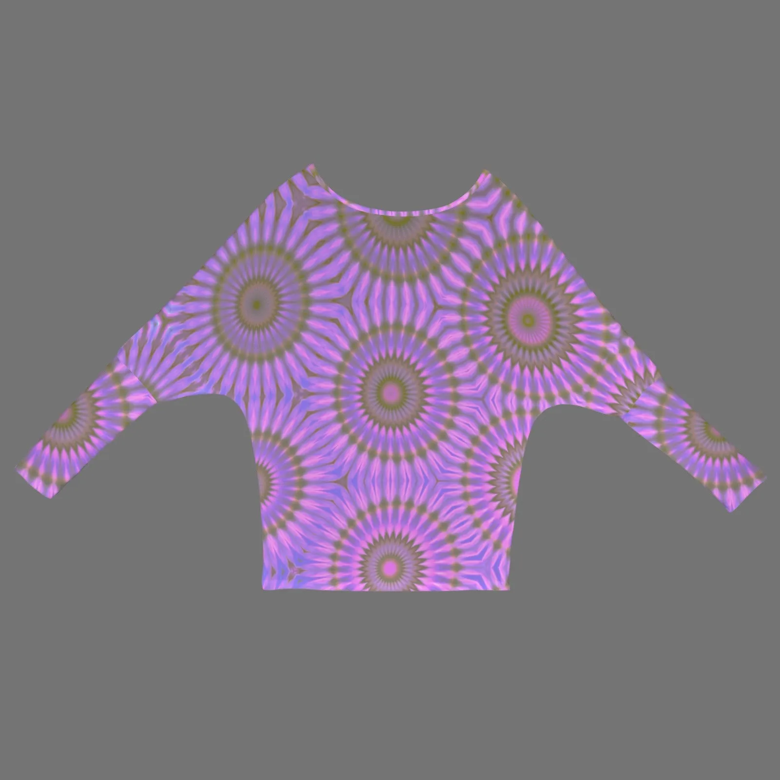 Batwing Long Sleeve Sweater Iridescent Sunset Purple