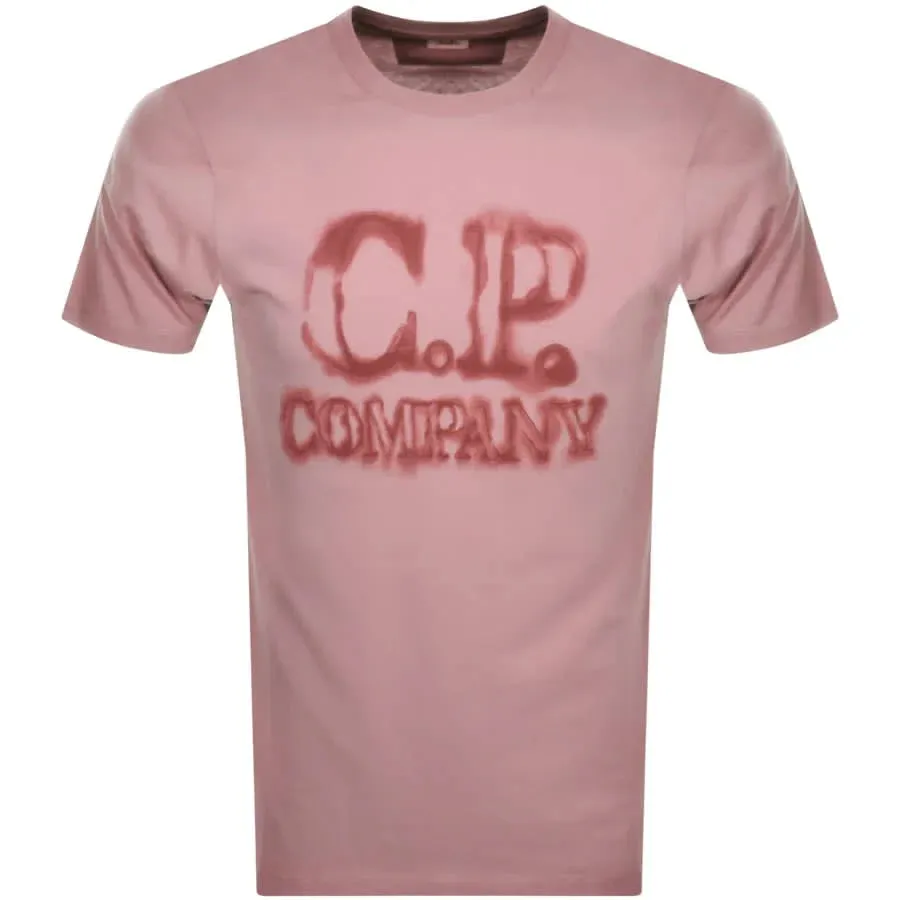 Blurry Logo Print T-Shirt