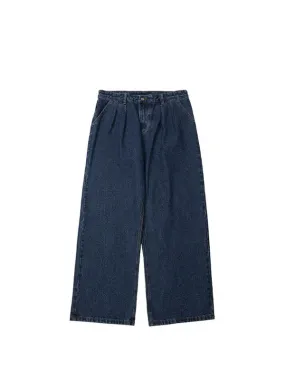 Dark Blue Baggy Wide Leg Jeans
