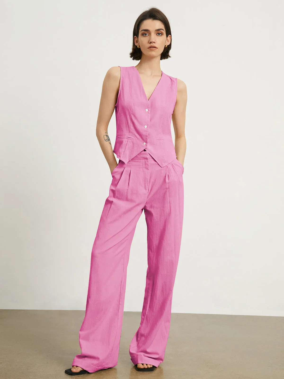 Effortless Linen Pants Set