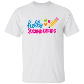 Hello Second Grade Youth 100% Cotton T-Shirt