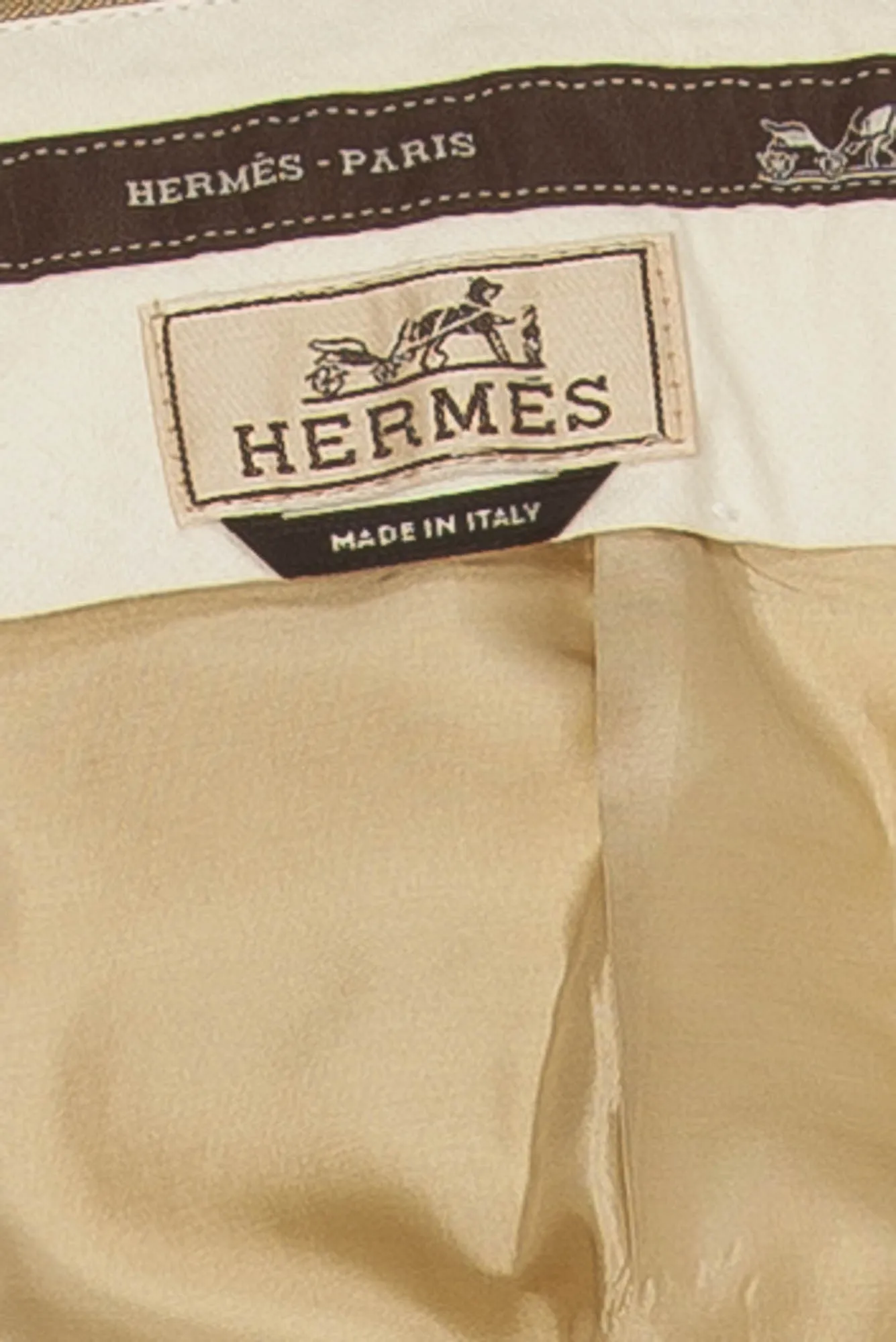 Hermes - Mustard Green Linen Pant - IT 54