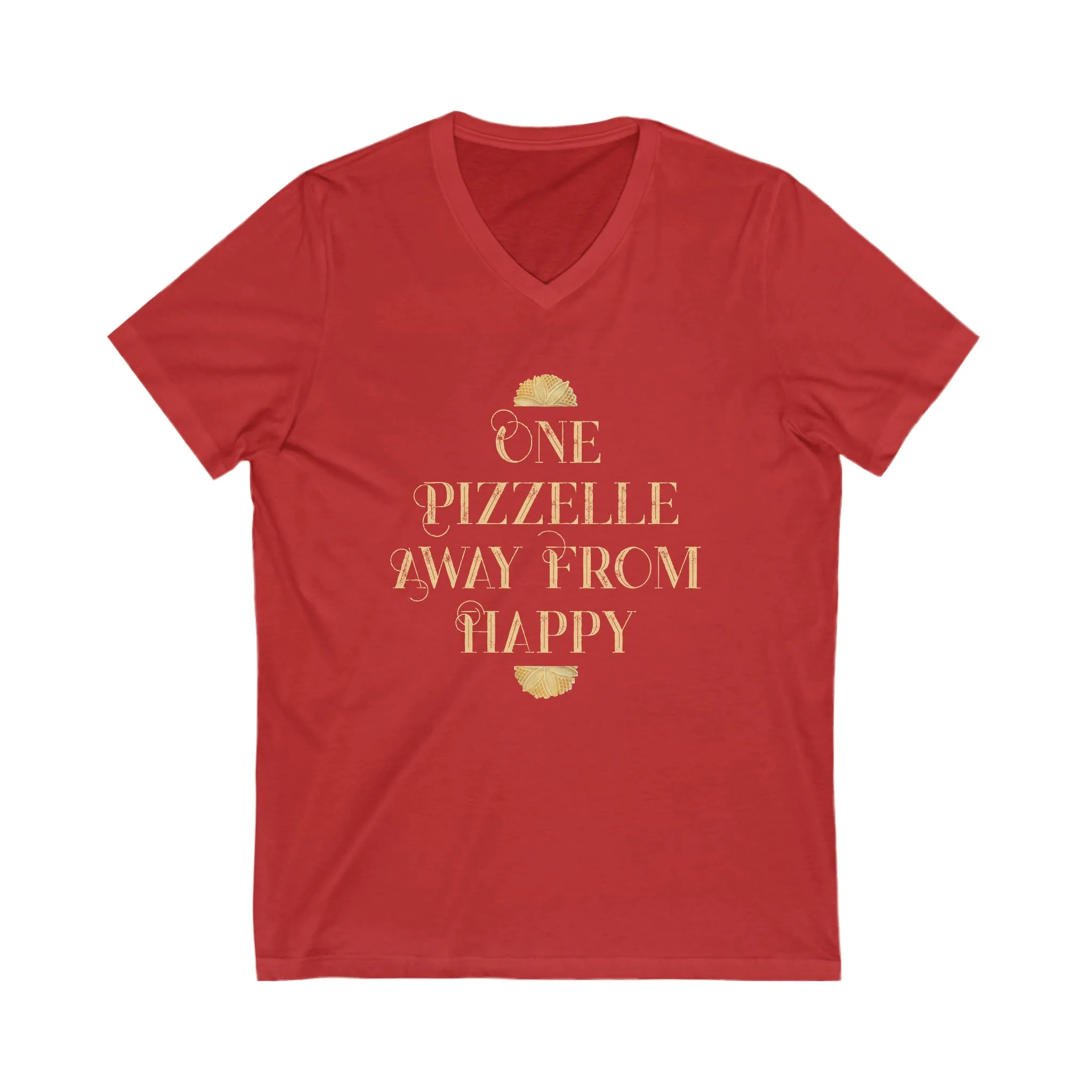Italian Pizzelle Holiday Cookies Shirt | Foodie Baking Gift | Unisex V-neck T-shirt