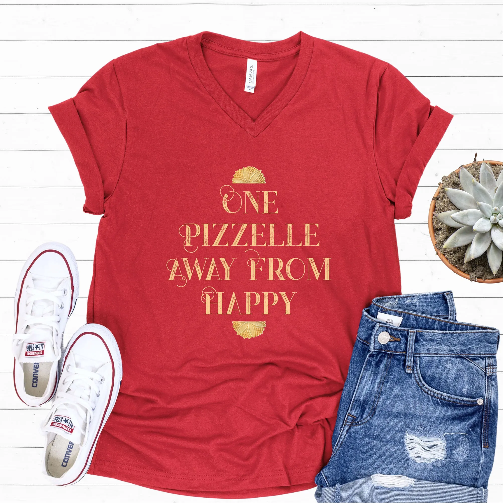 Italian Pizzelle Holiday Cookies Shirt | Foodie Baking Gift | Unisex V-neck T-shirt