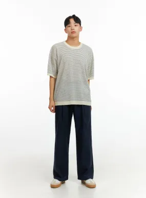 Men's Solid Linen Pants IU414
