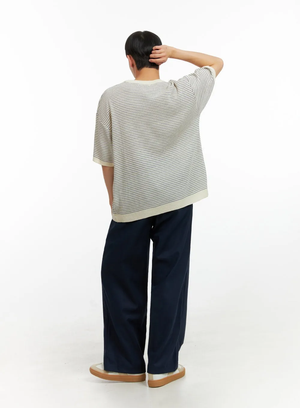 Men's Solid Linen Pants IU414