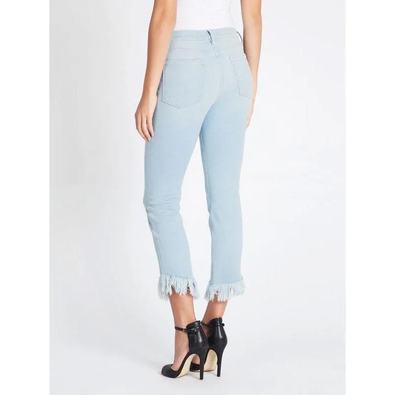 NWT- Frame Denim 'Le High Straight' Sydmoton Fray Hem Jeans RRP $425 -Size 26