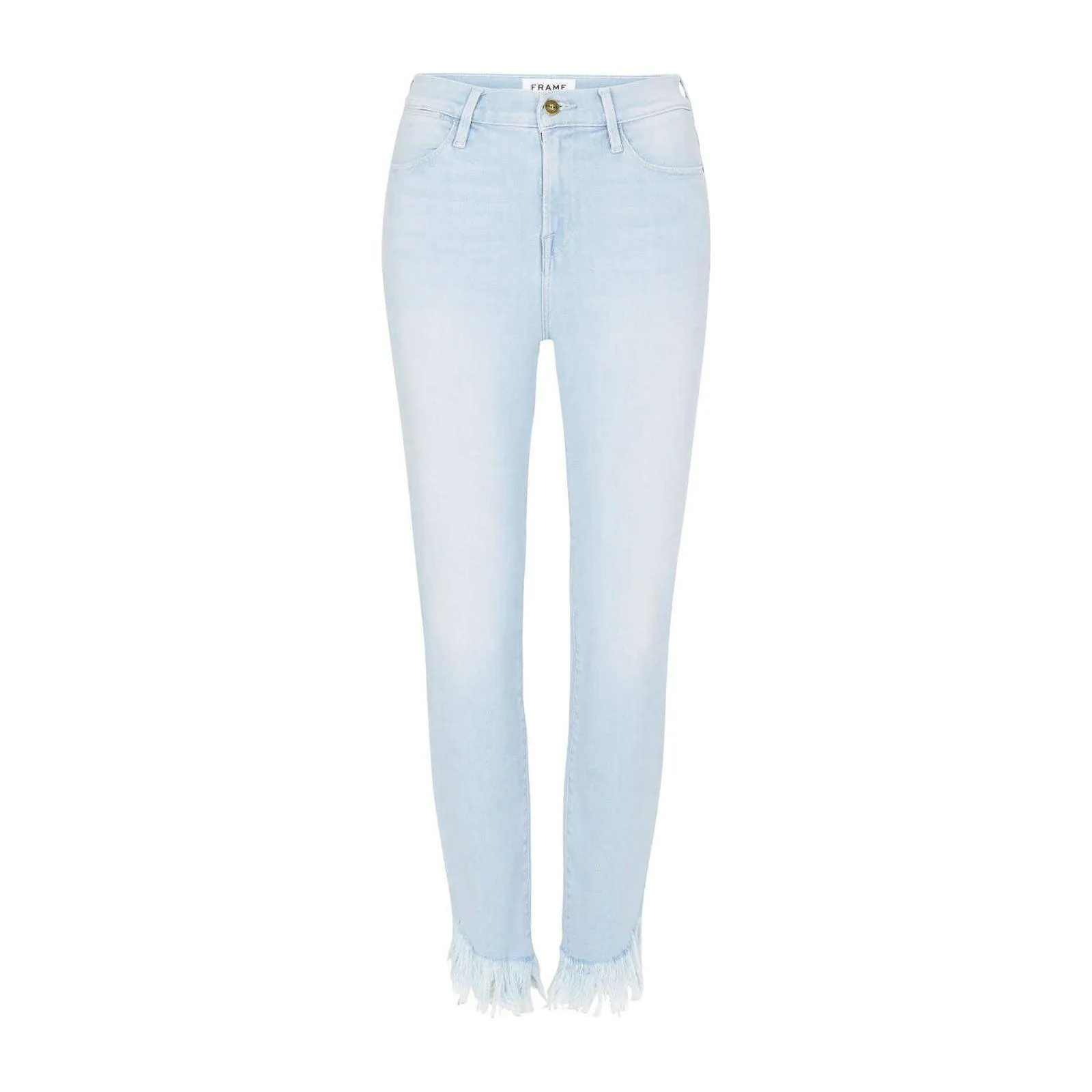 NWT- Frame Denim 'Le High Straight' Sydmoton Fray Hem Jeans RRP $425 -Size 26