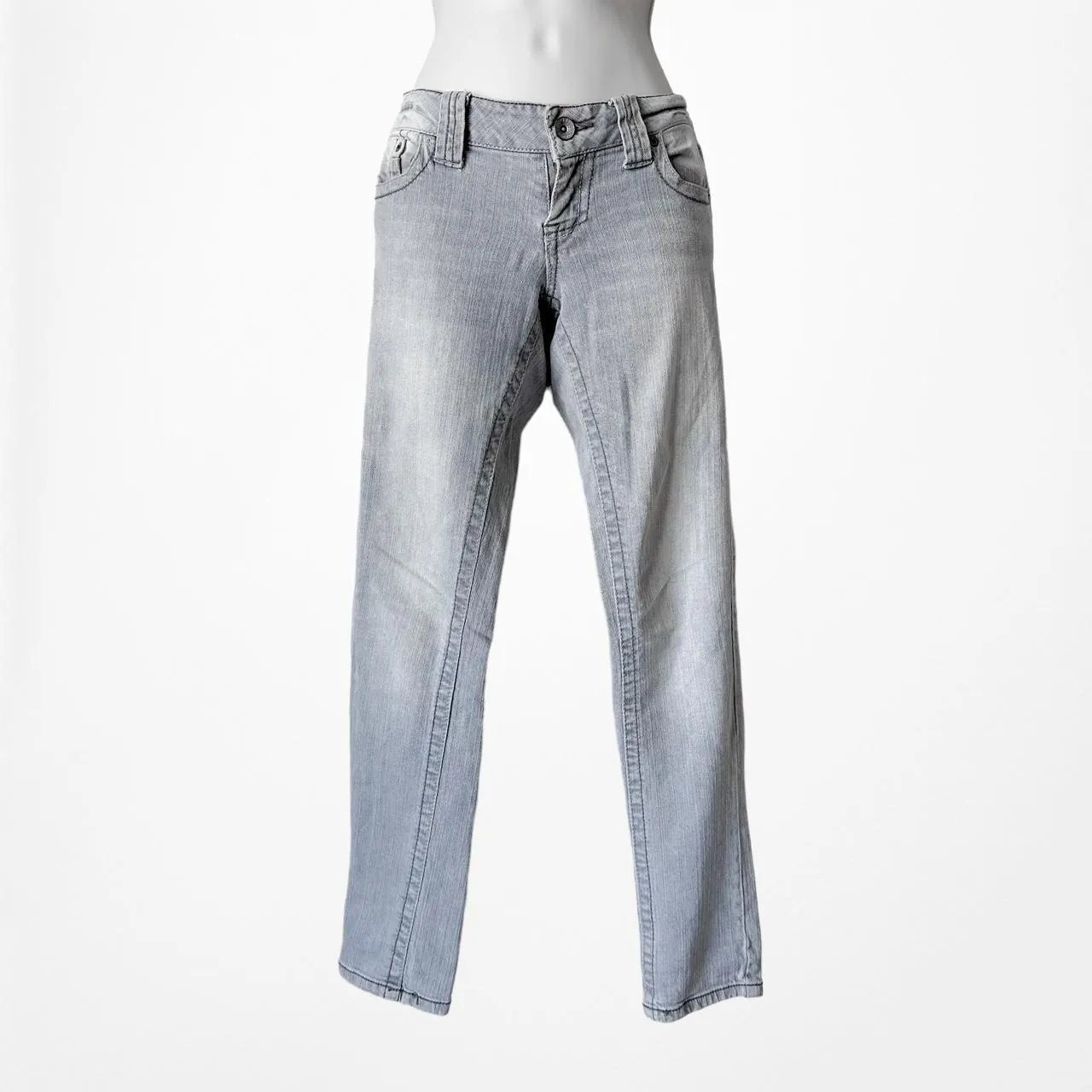 Paris Blues Gray Low Rise Skinny Denim Jeans Size 3/S