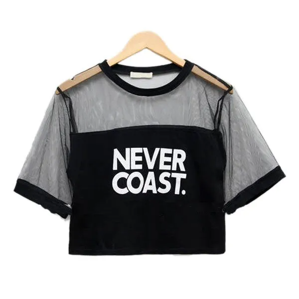 See-through Crop T-shirts