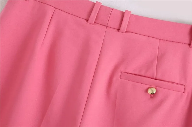STRAIGHT TROUSERS FLY SIDE POCKETS