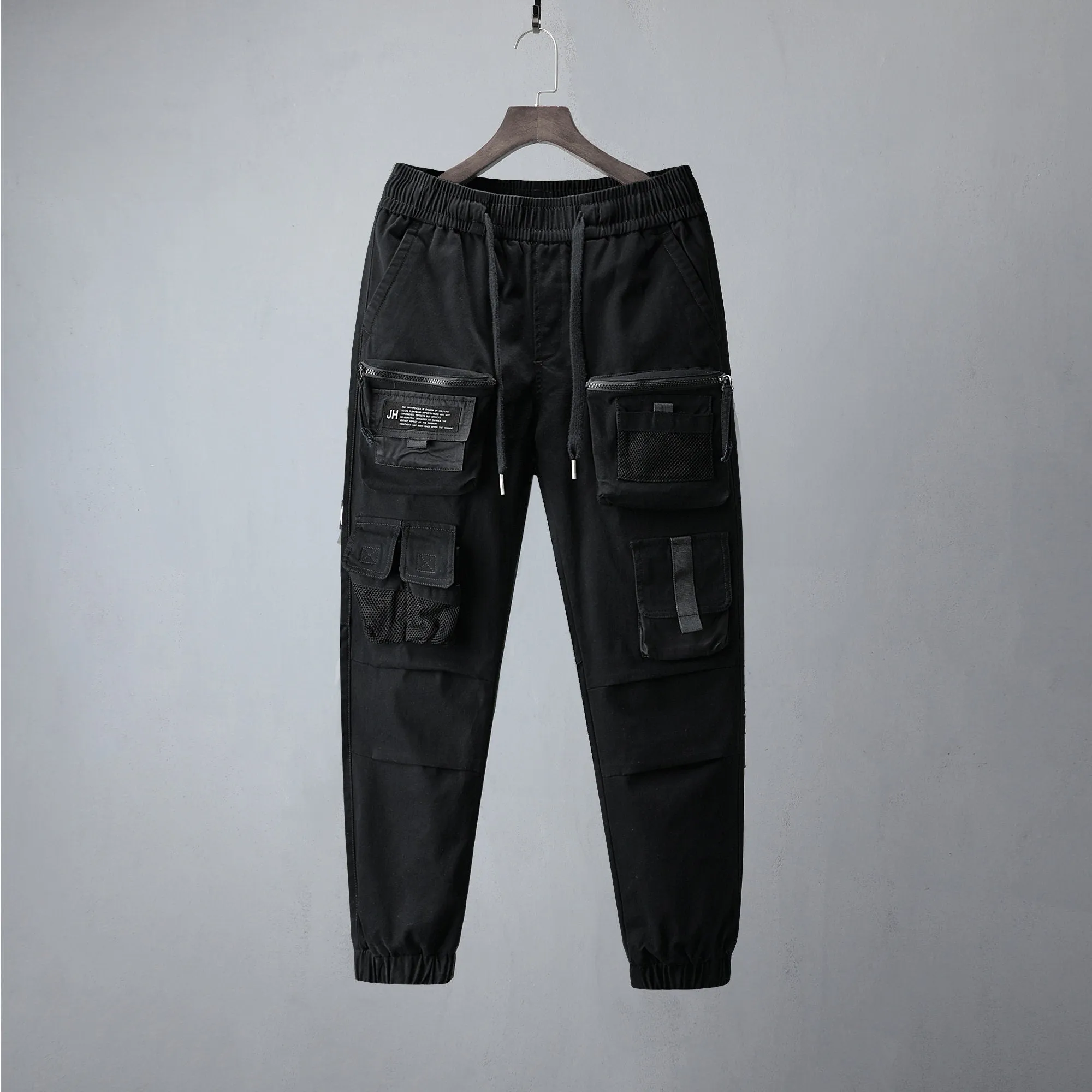 Streetwear Fashion Dark Green Cargo Pants For Men Casual Slim Fit Joggers